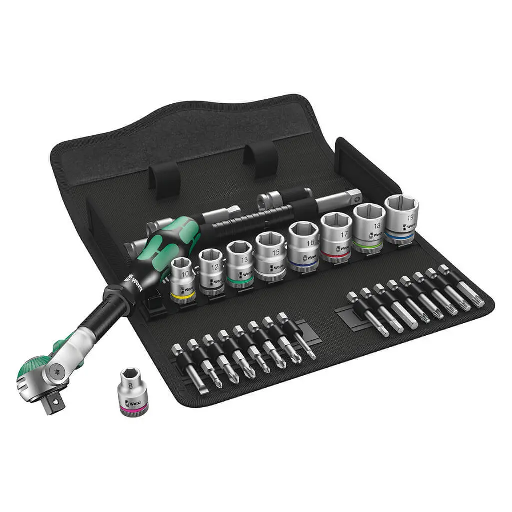 Wera 05004046001 3/8 In. Drive Zyklop Speed Ratchet Metric Set (29-Piece) 1