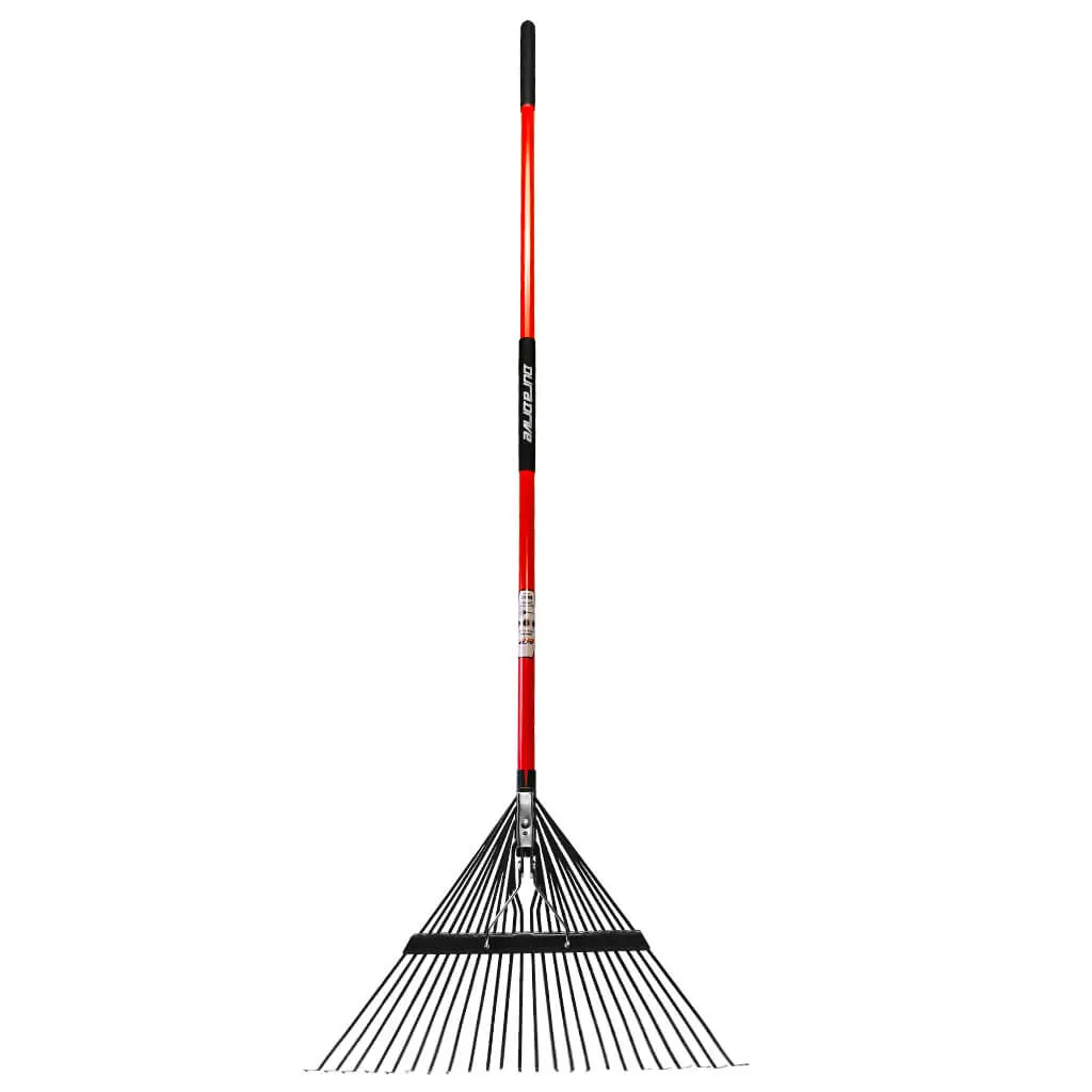 Duradrive 24" 24-Tine Fiberglass Handle Springback Metal Lawn Rake 1