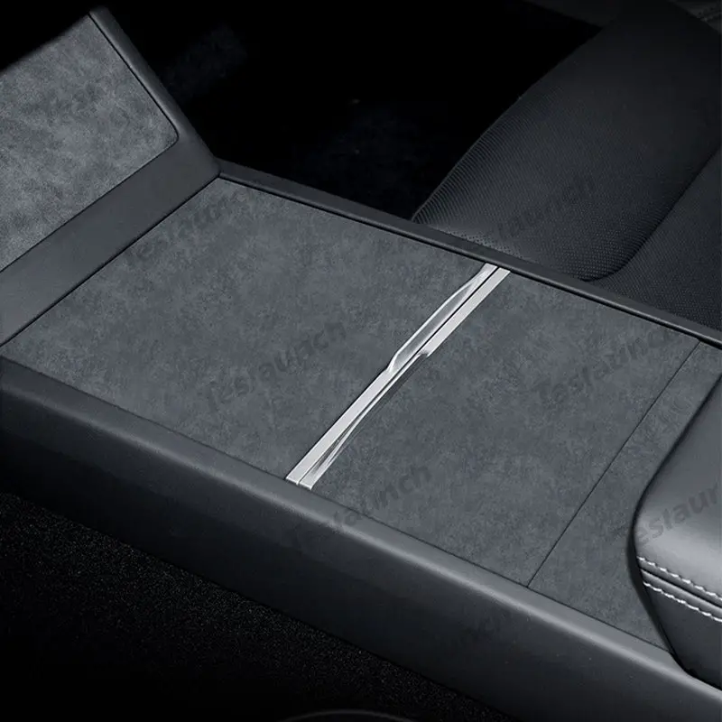 Alcantara Center Console Sticker Cover For 2024+ Model 3 Highland 2