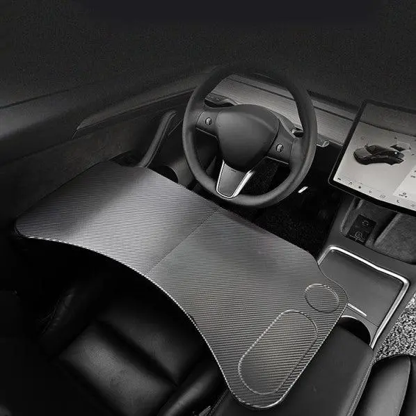 Model 3/Y Hdb Steering Wheel Table - Durable High Density Board, Folding Design 1