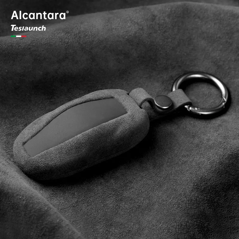 Alcantara Key Fob Cover For Tesla Model 3/Y/X/S 1