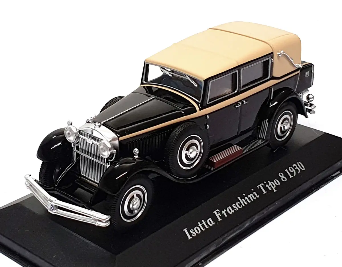 Altaya 1/43 Scale 1930If - 1930 Isotta Fraschini Tipo 8 - Black/Beige 1
