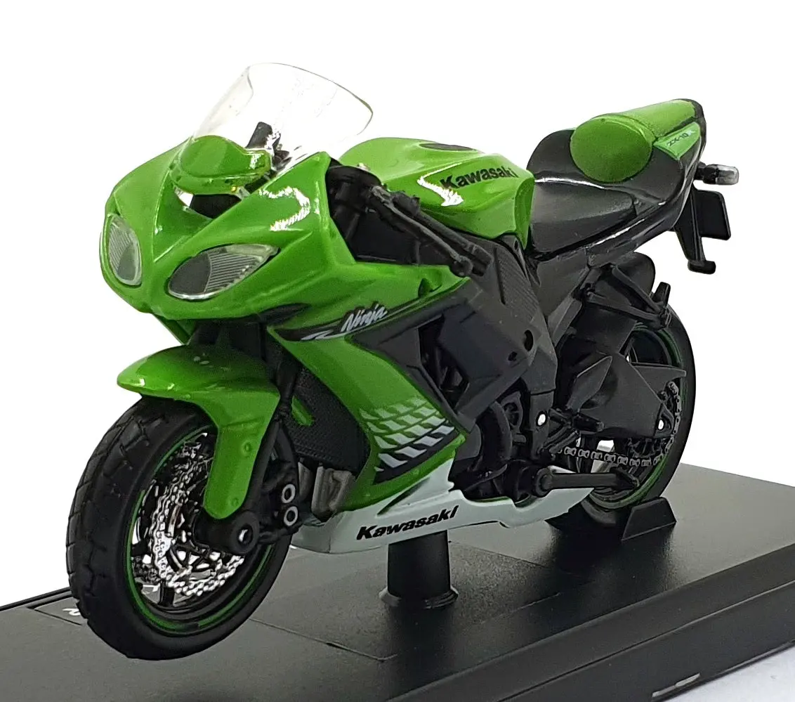 Maisto 1/18 Scale 39300 - Kawasaki Ninja Zx-10R Motorbike - Green 1