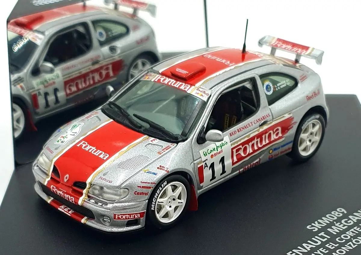 Skid 1/43 Scale Skm089 - Renault Megane Maxi #11 El Corte Ingles Rally 1998 1
