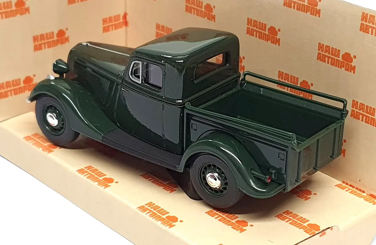 Haw Abtonpom Russian Diecast 1/43 Scale H552 - Gaz M415 Pickup Truck - Green 2