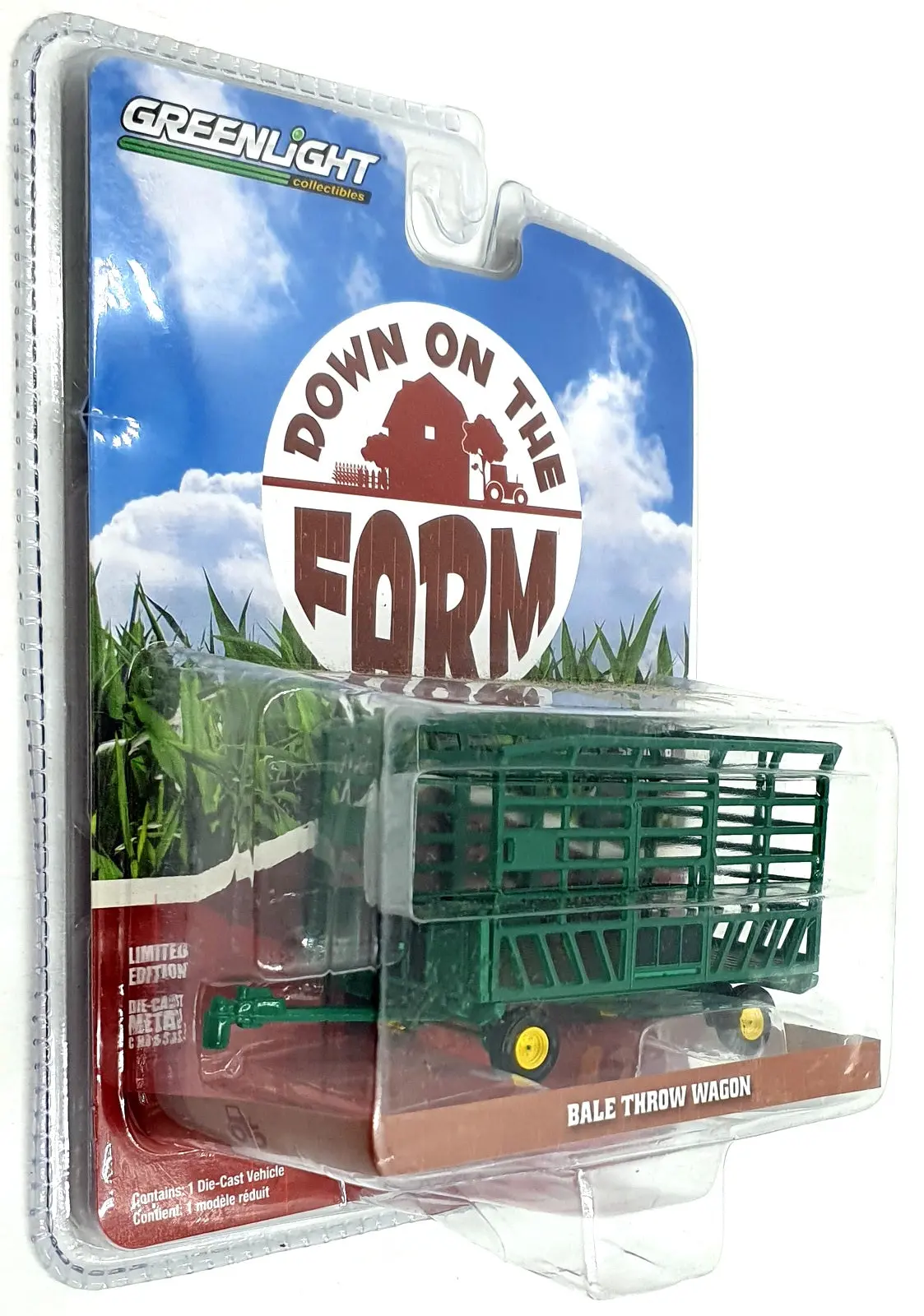 Greenlight 1/64 Scale 48060 - Bale Throw Wagon - Green 1