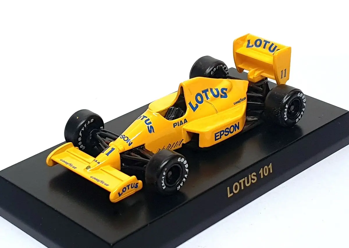 Kyosho 1/64 Scale 64L101np - F1 Lotus 101 #11 Nelson Piquet - Yellow 1