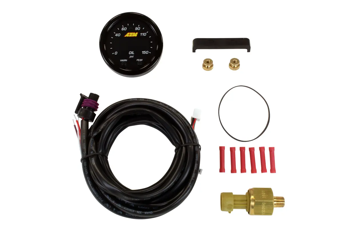 Aem X-Series Fluid Pressure Gauge Kit 30-0307 0-150Psi Oil/Fuel 1