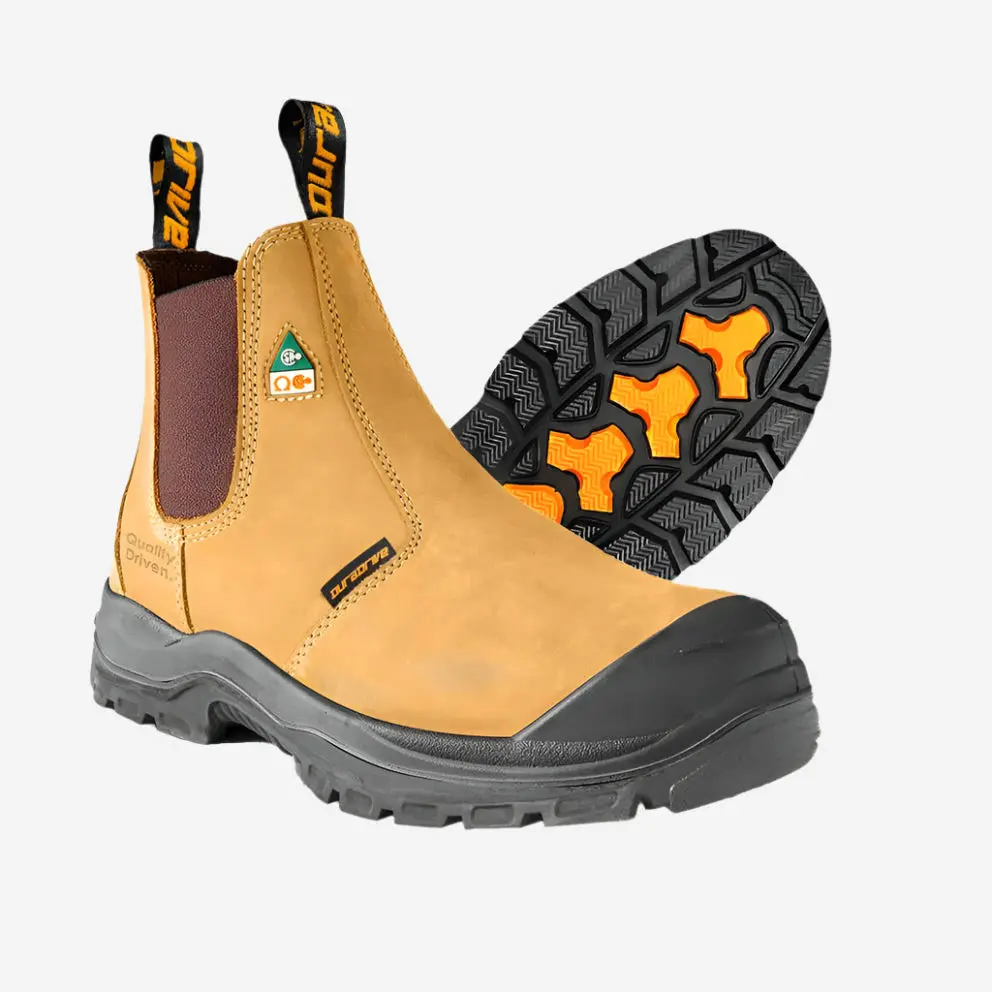 Duradrive Pronto 6 In. Water Resistant Slip-On Work Boots, Wheat 1