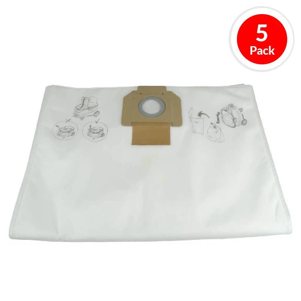 Makita W107418353 Accessory Fleece Filter Bag For Vc4210l 11-Gallon Hepa Filter Dust Extractor Vacuum (5-Pack) 1