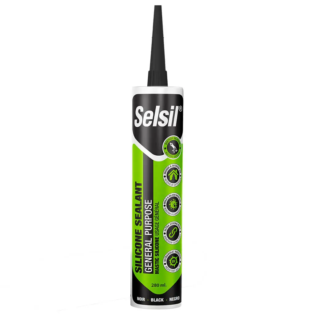Selsil 280Ml General Purpose 100% Silicone, Black 1