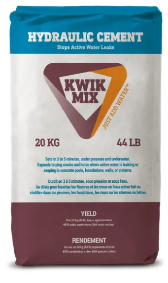 Kwik Mix 20 Kg. Plug & Stop Hydraulic Cement 1