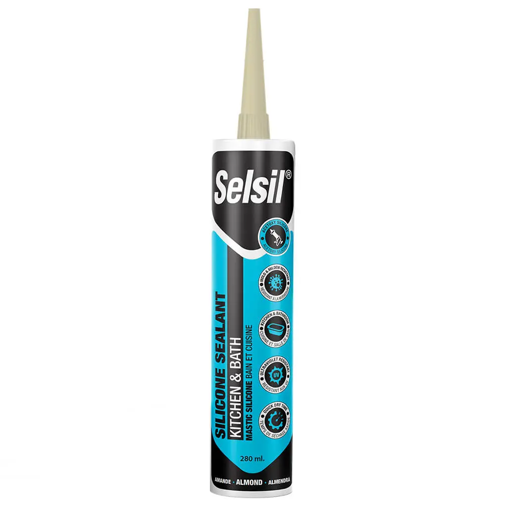 Selsil 280Ml Kitchen & Bath 100% Silicone, Almond 1