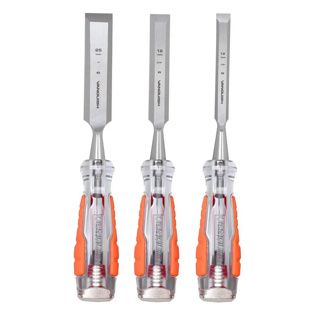 Vanquish 3-Piece High Impact Wood Chisel Set 1