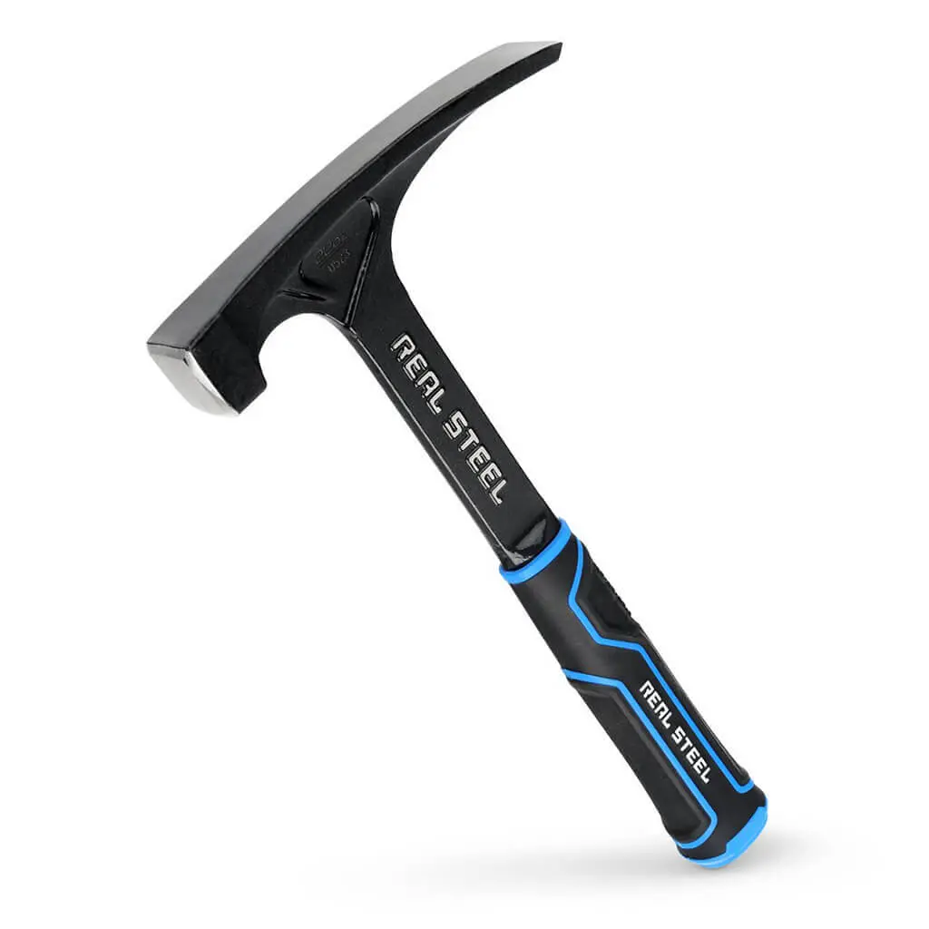 Real Steel 0523 22-Oz. Forged One-Piece Steel Brick Hammer And Chisel Edge Rock Pick 1