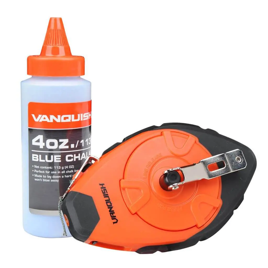 Vanquish 100 Ft. Aluminum Chalk Line With 4 Oz. Blue Chalk 1