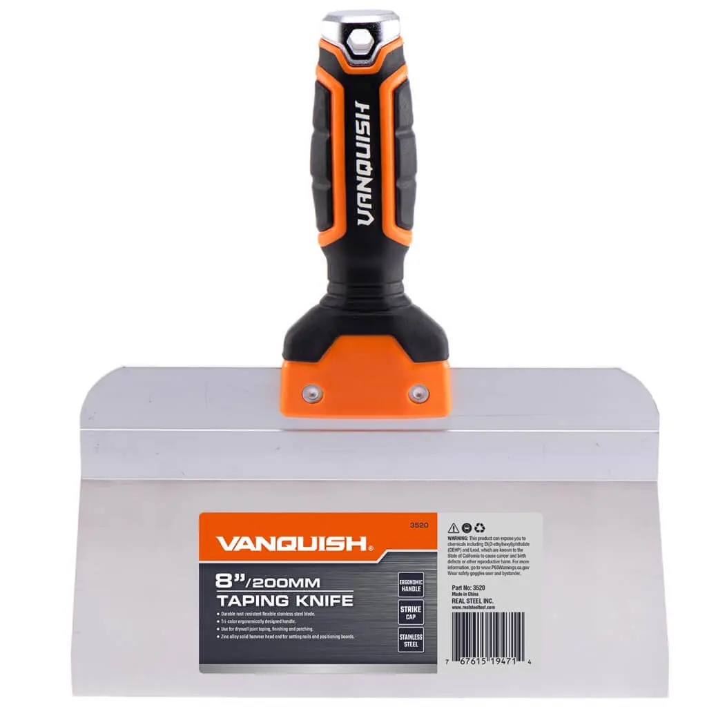 Vanquish 8 In. Stainless Steel Drywall Taping Knife 1