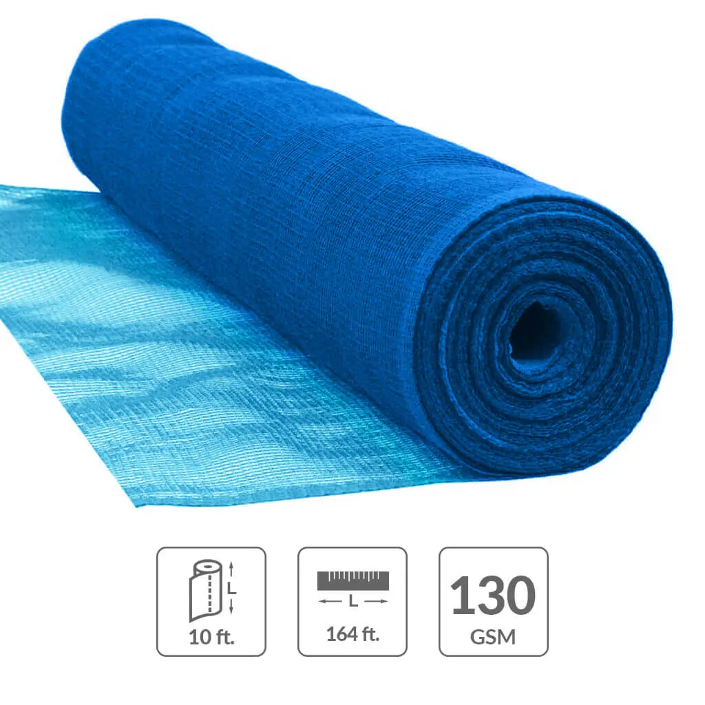 Duradrive 10 Ft. X 164 Ft. 130-Gsm Blue Safety Scaffold Fire Retardant Debris Netting 1