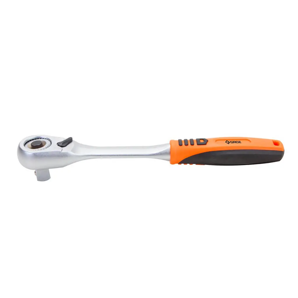 Groz Rtd/360/3-8 3/8 In. Chrome Molybdenum Square Drive Swiveling Gear 360 Ratchet Handle 1
