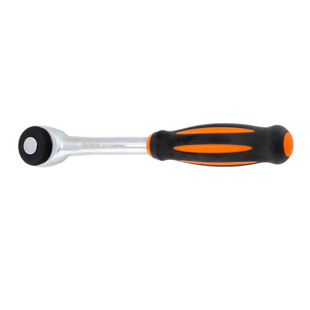 Groz Rtd/Dd/3-8/Ug 3/8 In. Chrome Plated Dual Drive Speed/Conventional/Twist Ratchet Handle 1