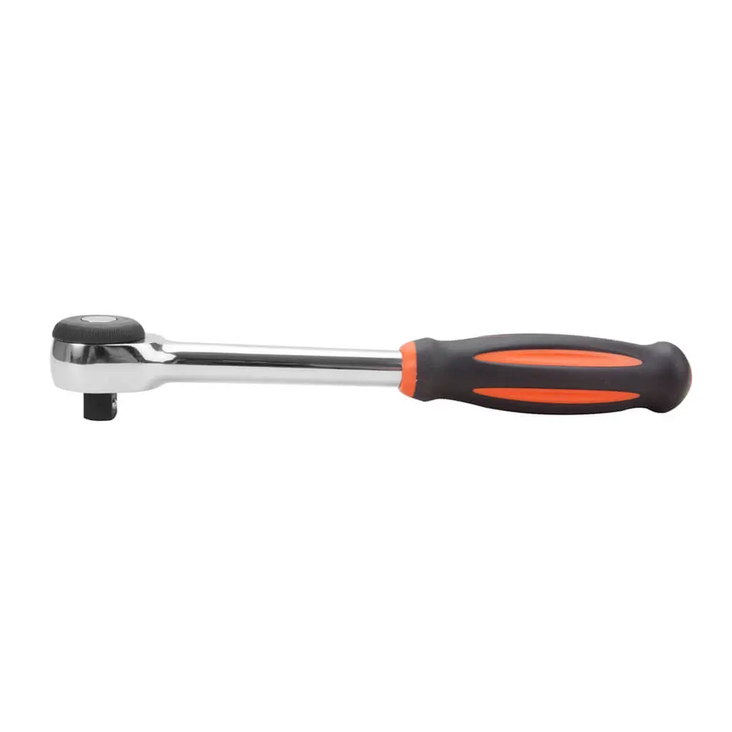 Groz Rtd/Dd/1-2/Ug 1/2 In. Chrome Plated Dual Drive Speed/Conventional/Twist Ratchet Handle 1
