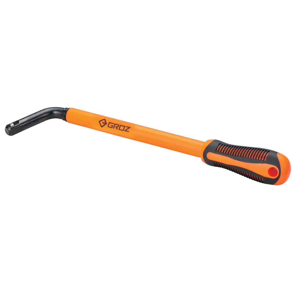 Groz Ww/Tp/17/21/St 1/2 In. Square Drive 14 In. To 22 In. Telescopic Wheel Nut Wrench With Double Side Sockets 17 X 19 Mm And 19 X 21 Mm 1