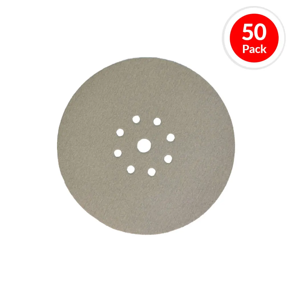 Klingspor 294609 8-7/8 In. 100-Grit Circular Drywall Hook & Loop Sandpaper Radial Disc (50-Pack) 1