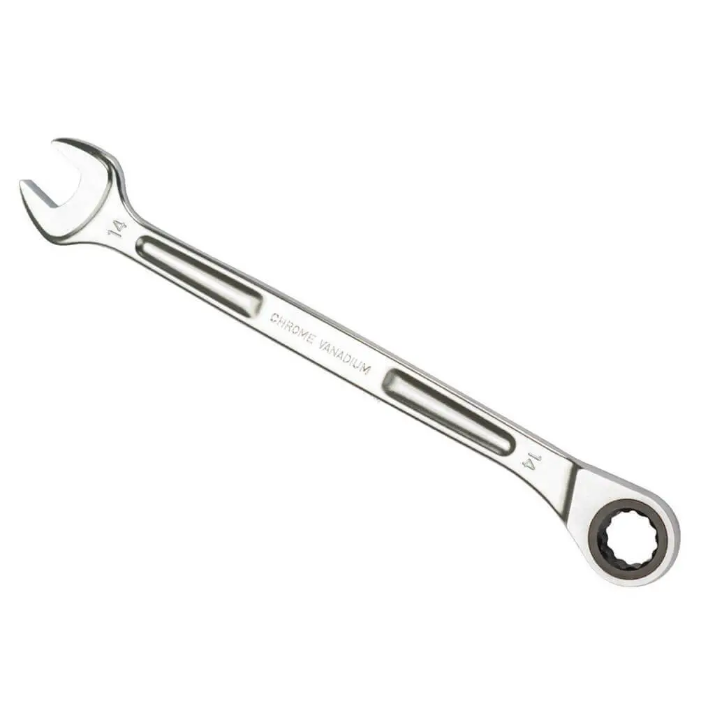Groz Csp/Xrt/14/Ug 14Mm Extra-Long Combination Non-Reversible Ratcheting Wrench 1