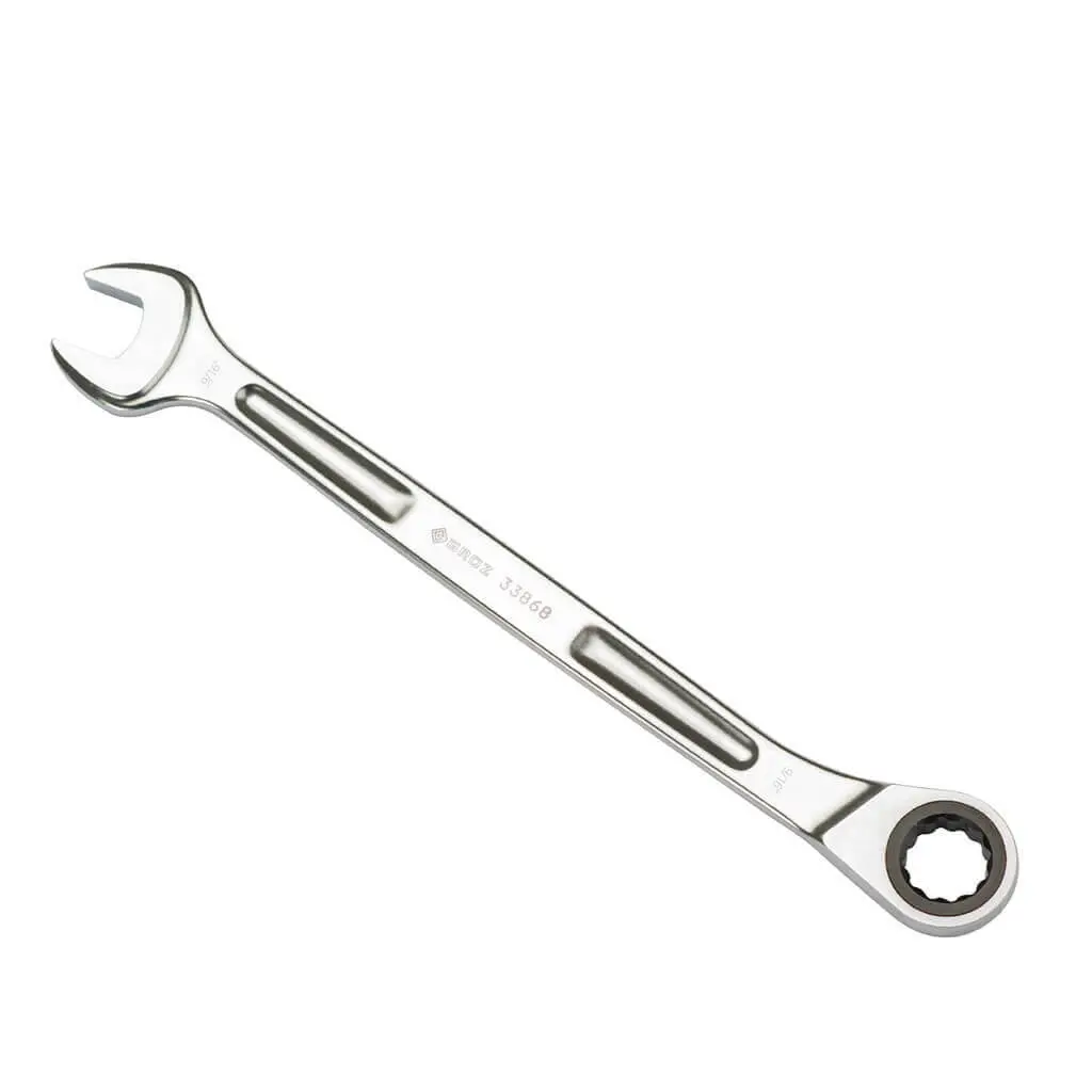Groz Csp/Xrt/9-16/Ug 9/16 In. Extra-Long Combination Non-Reversible Ratcheting Wrench 1