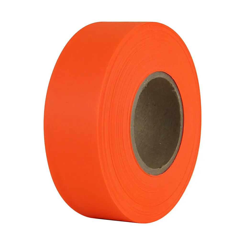 Cantech 6880 30.1 Mm X 45.7 M Fluorescent Orange Glow Flagging Tape 1