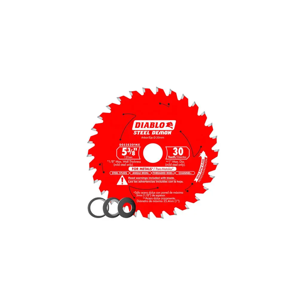 Diablo D053830fmx 5-3/8 In. 30-Tooth High-Density Carbide Metal Cutting Saw Blade 1