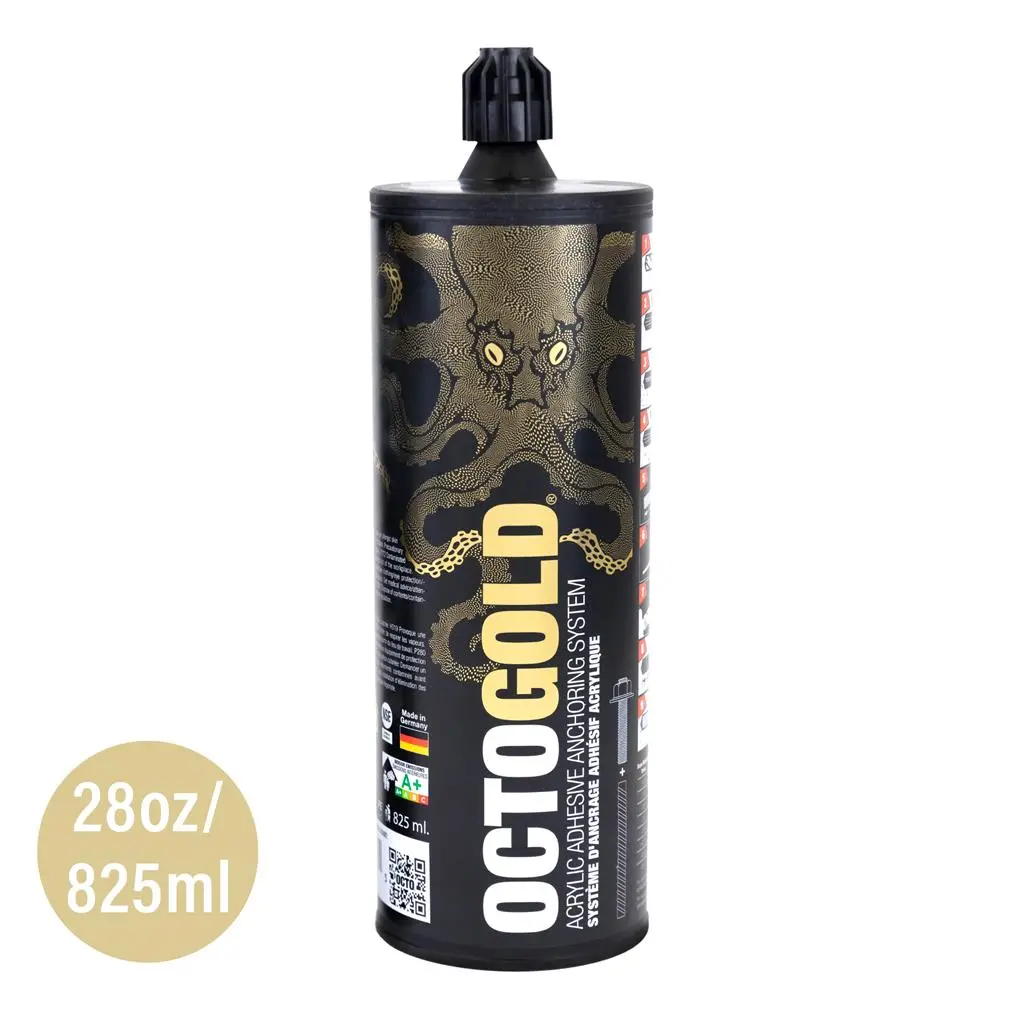 Octogold Dual Cartidge Acrylic Adhesive Chemical Anchor 825 Ml / 28 Oz 1