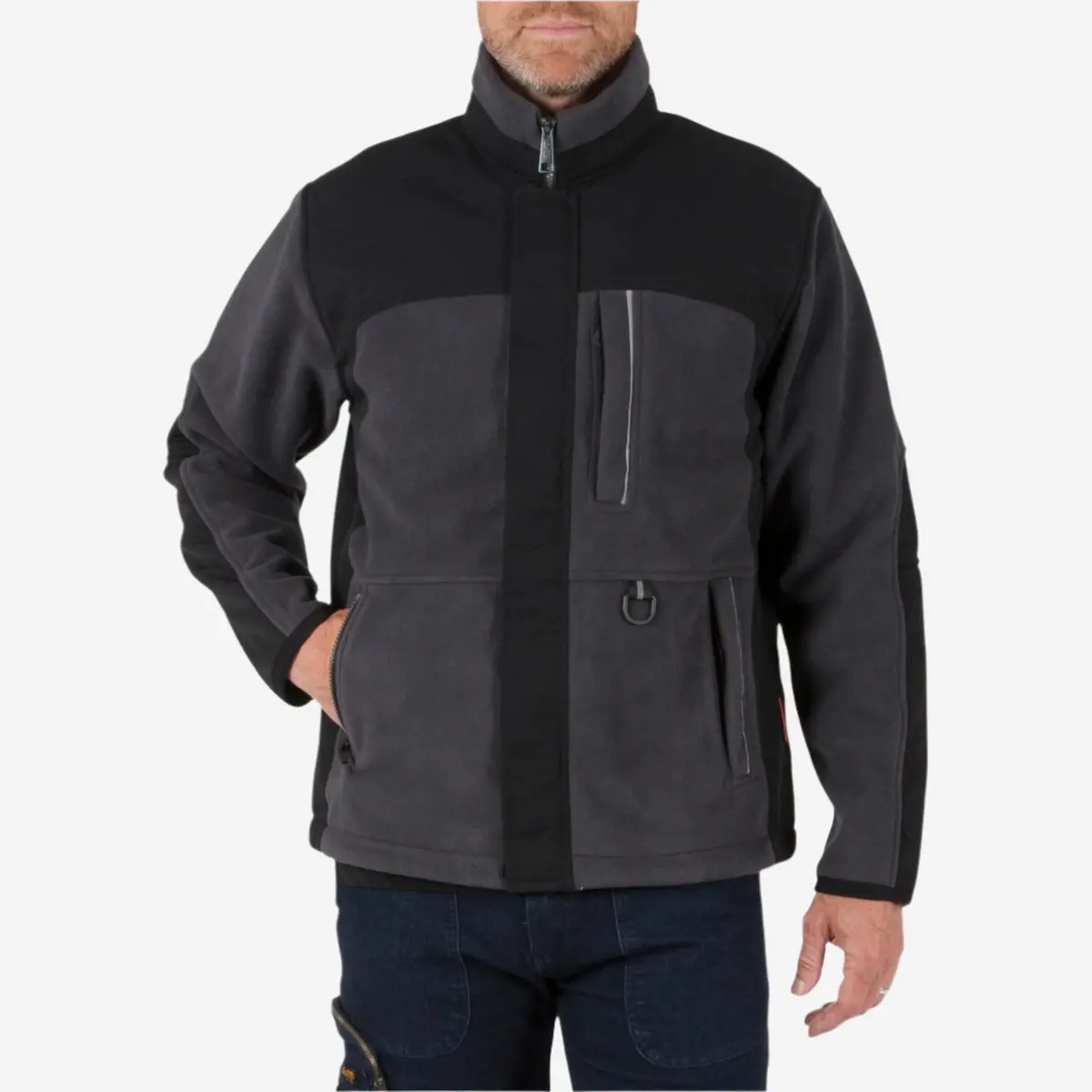 Duradrive Yolo Charcoal/Black Fleece Work Jacket 1