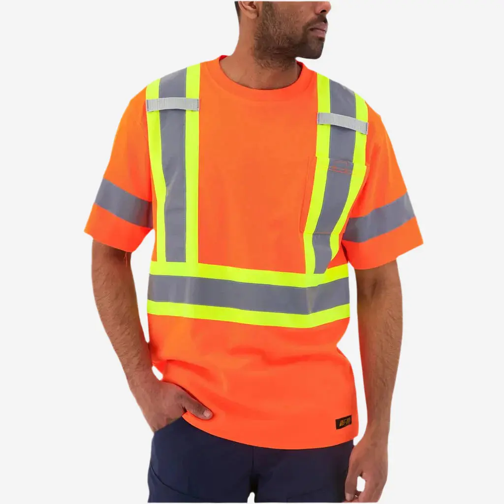 Duradrive Men's Deluxe Hi-Vis Short Sleeve Cotton Rich Safety T-Shirt 1