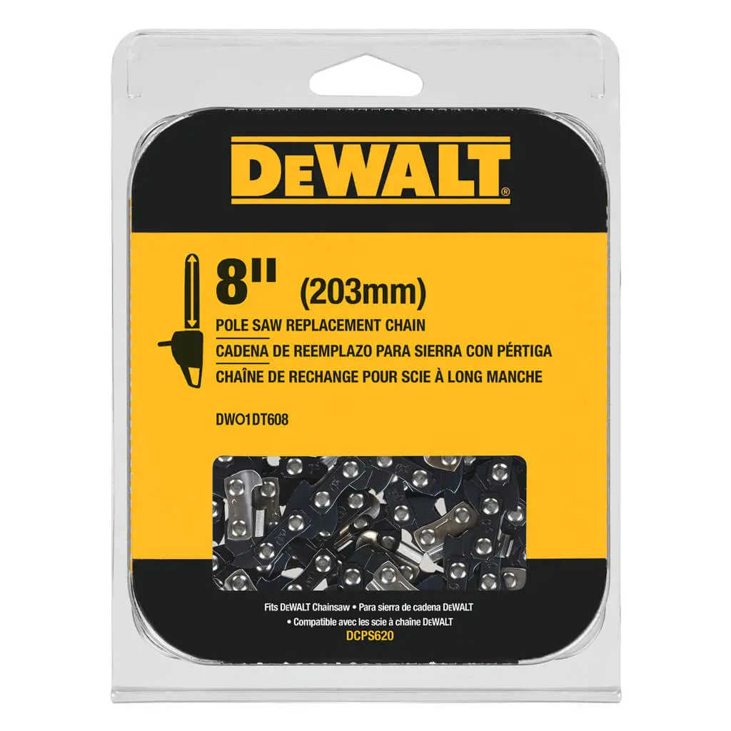 Dewalt Dwo1dt608 8 In. Pole Saw Replacement Chain 1