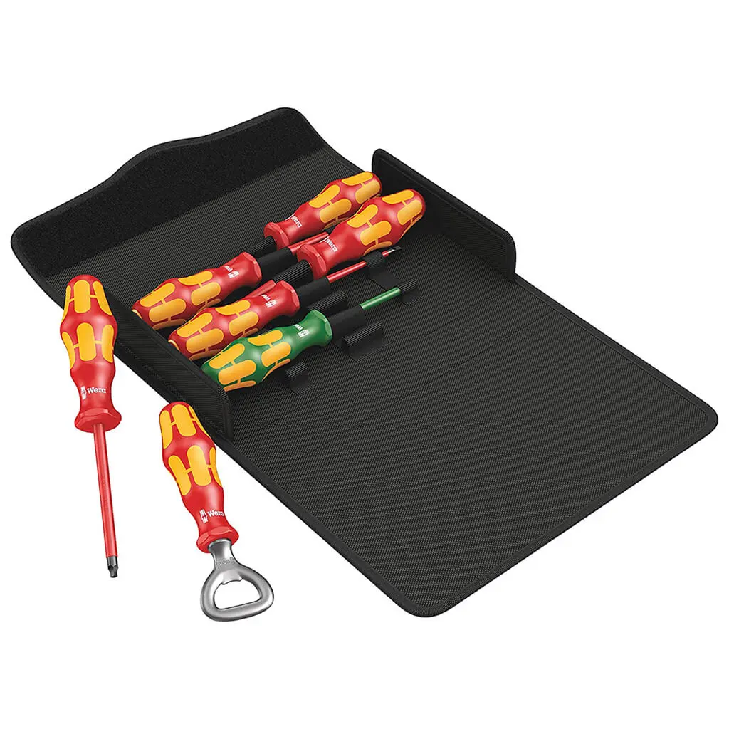 Wera 05136018001 Insulated Kraftform 100 Vde Screwdriver Set (7-Piece) 1