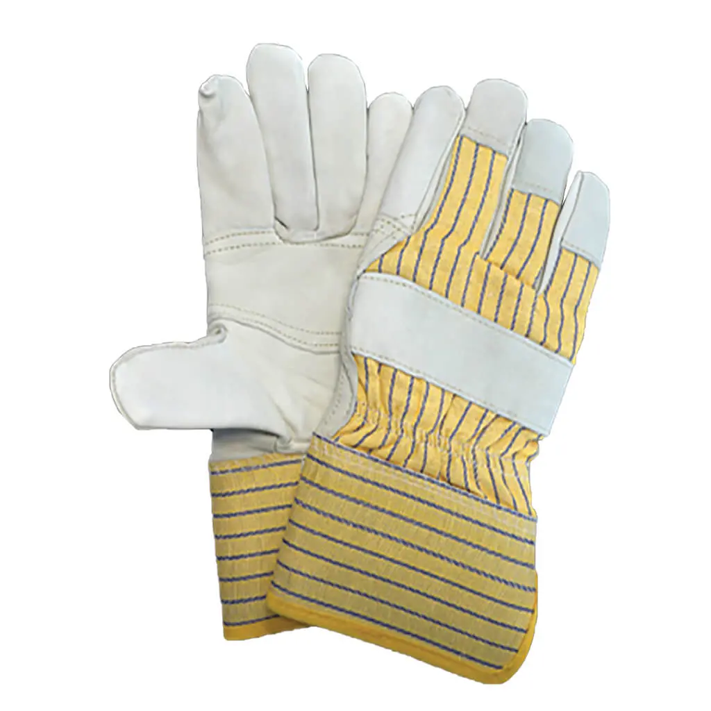 Wayne Safety 90W-7Msrldp-Boa Large Men's Patch Palm Boa-Lined Cowgrain Leather Fitter's Gloves 1