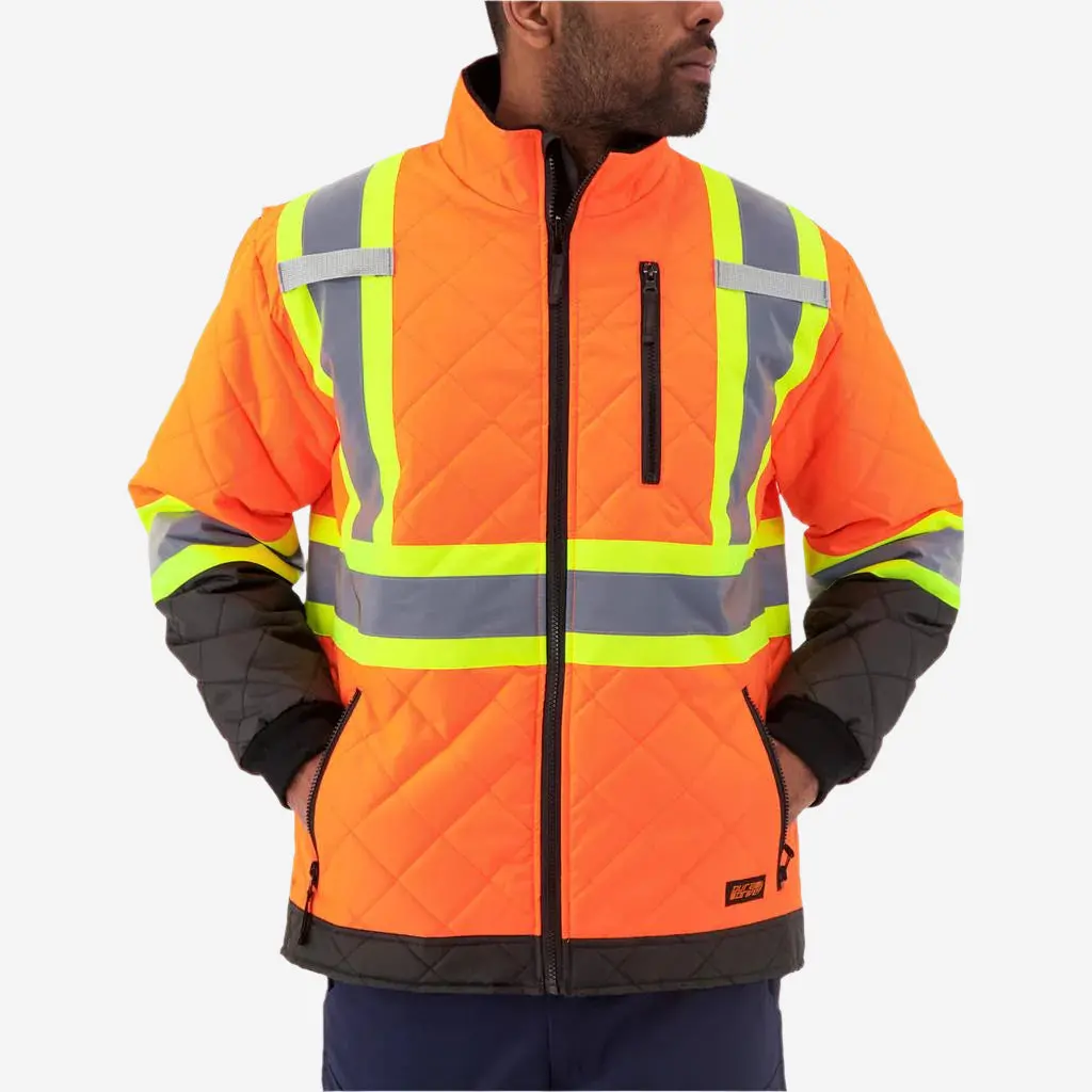 Duradrive Men's Hi-Vis Lined Orange Freezer Jacket 1