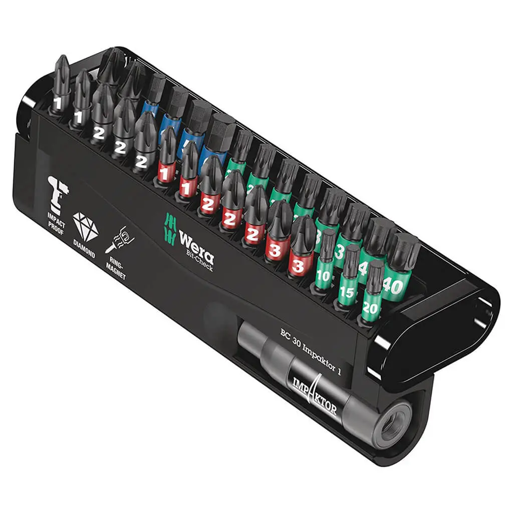 Wera 05057690001 Bit-Check 30 Impaktor 1 Holder And Bit Set (30-Piece) 1