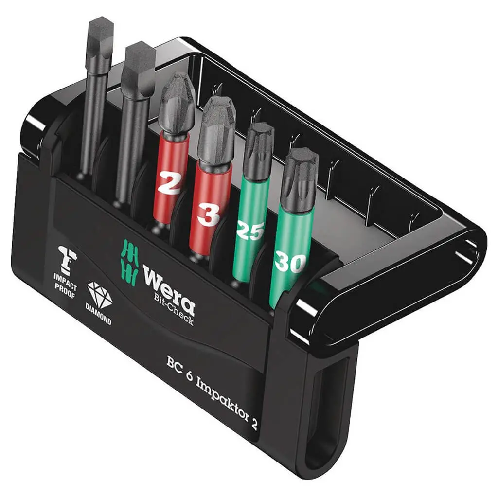 Wera 05136383001 Bit-Check 6 Impaktor 2 Bit Set (6-Piece) 1