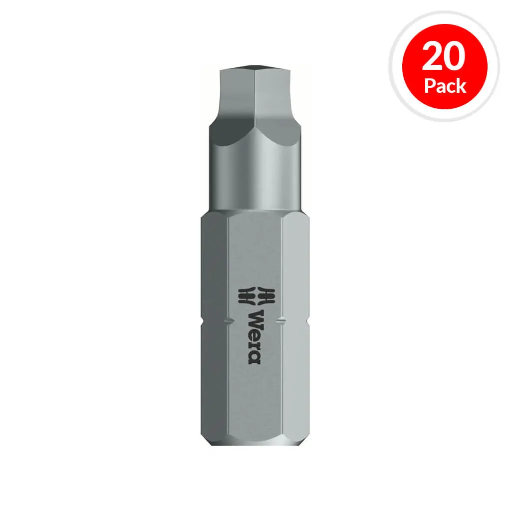Wera 05057790001 868/1 V Square #2 X 25 Mm Bit-Box Robertson Bits (20-Pack) 1