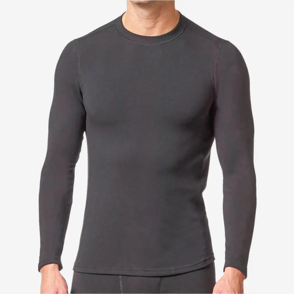 Stanfield's Expedition Weight Long Sleeve Crew Neck Black Shirt 1