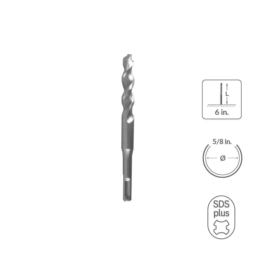 Sabercut 5/8 In X 6 In Carbide Tipped 2-Cutter Drill Bit 1