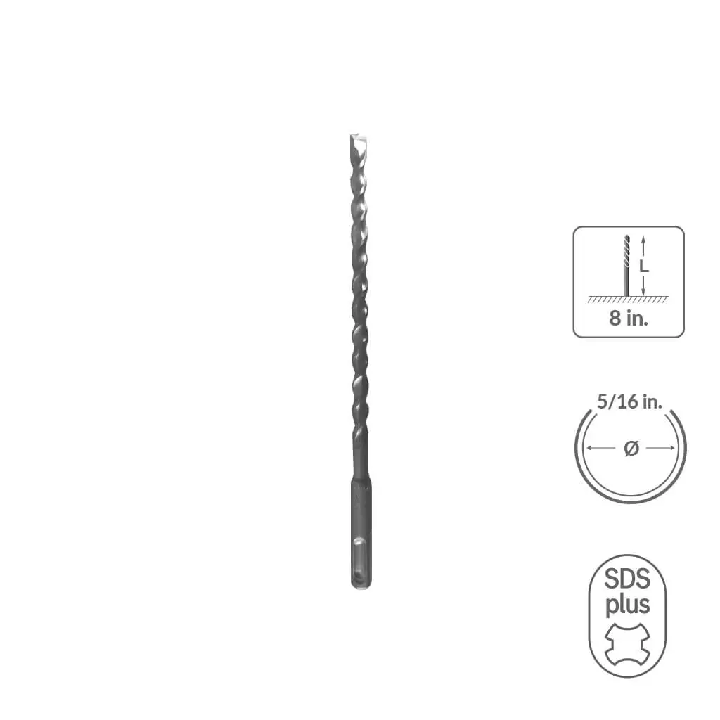 Sabercut 5/16 In X 8 In Carbide Tipped 2-Cutter Drill Bit 1