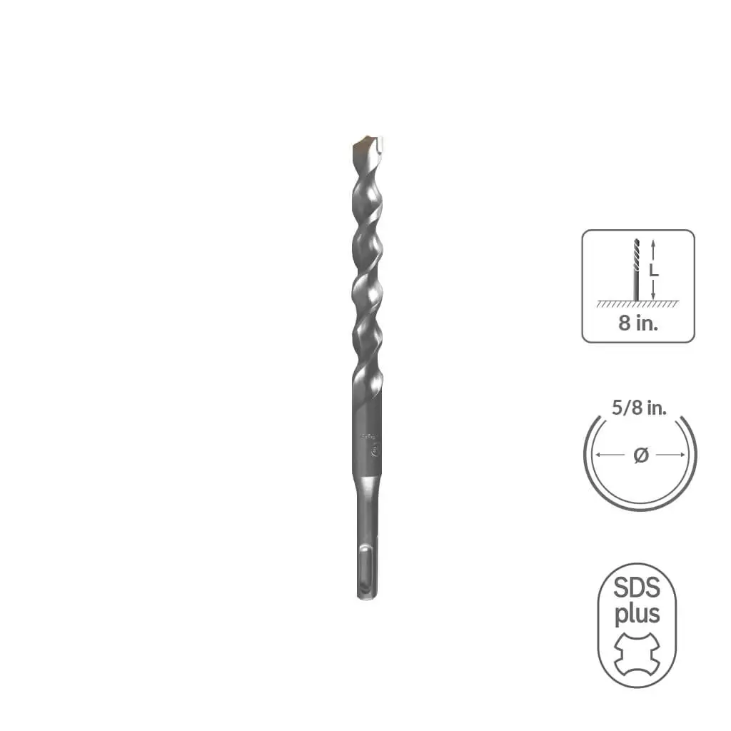 Sabercut 5/8 In 8 In Carbide Tipped 2-Cutter Drill Bit 1