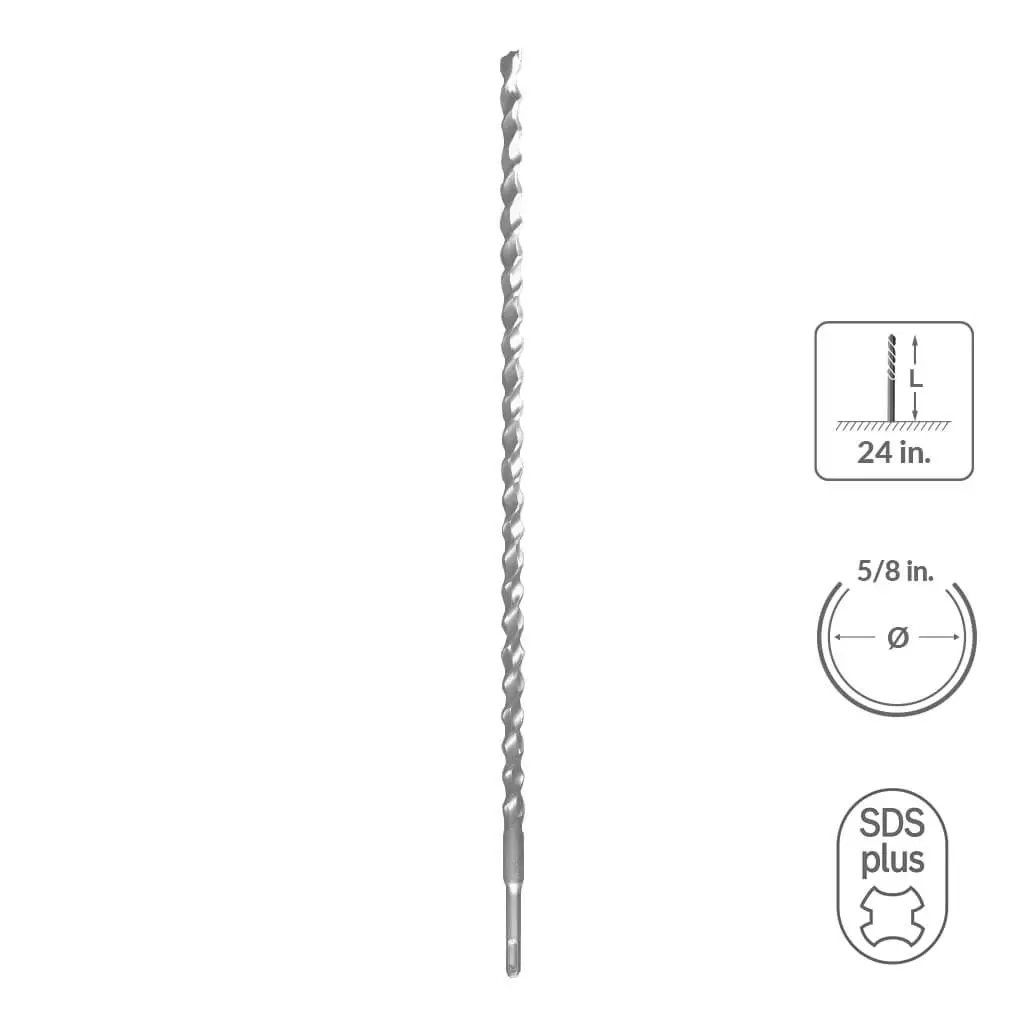 Sabercut 5/8 In 24 In Carbide Tipped 2-Cutter Drill Bit 1