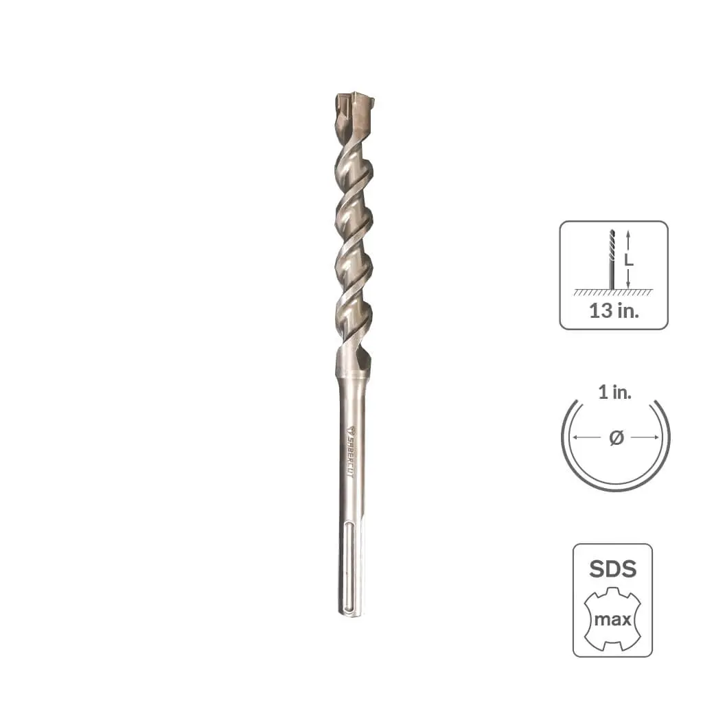 Sabercut 1 In 13 In Carbide Tipped 6-Cutter Hammer Drill Bit 1