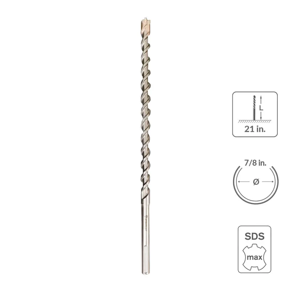 Sabercut 7/8 In 21 In Carbide Tipped 6-Cutter Hammer Drill Bit 1