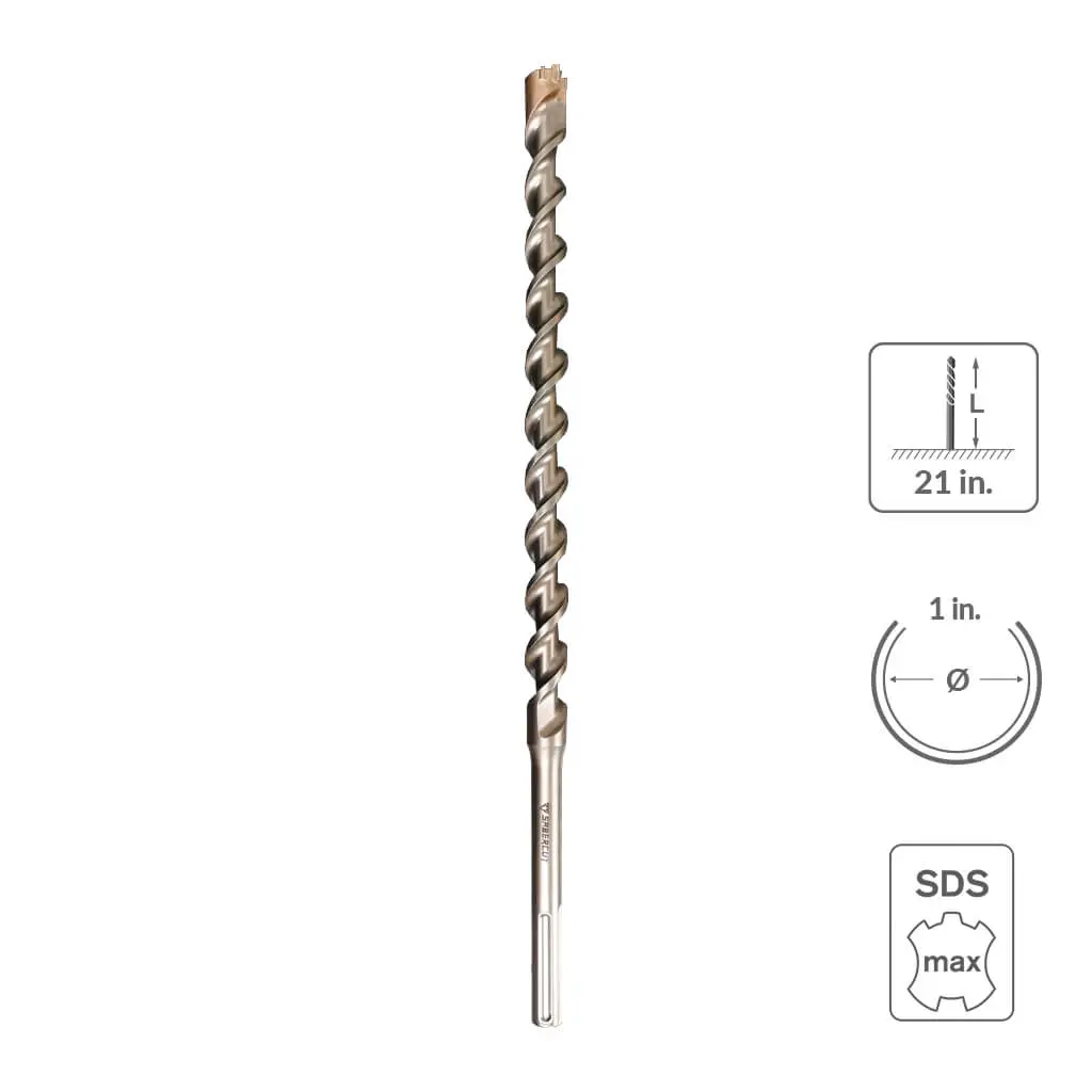 Sabercut 1 In 21 In Carbide Tipped 6-Cutter Hammer Drill Bit 1