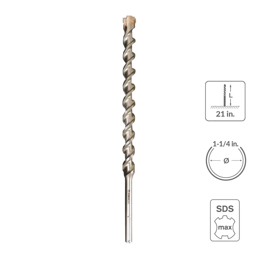 Sabercut 1-1/4 In 21 In Carbide Tipped 6-Cutter Hammer Drill Bit 1